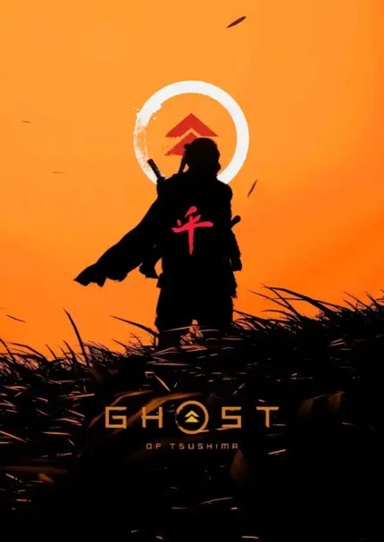 متال پوستر طرح بازی Ghost of Tsushima کد L1211