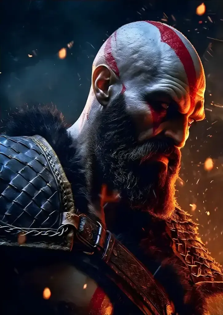 L1008-metalposter-01 متال پوستر طرح بازی God of War کد L1008 - Image 1