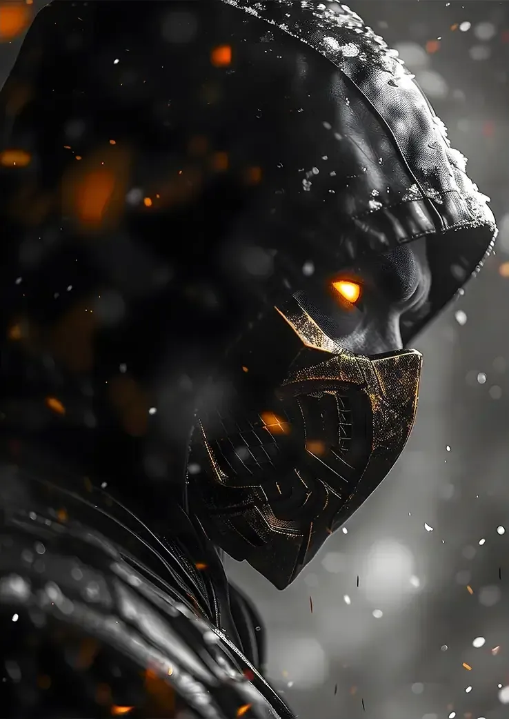 L1011-metalposter-01 متال پوستر بازی Mortal Kombat طرح اسکورپیون کد L1011 - Image 1