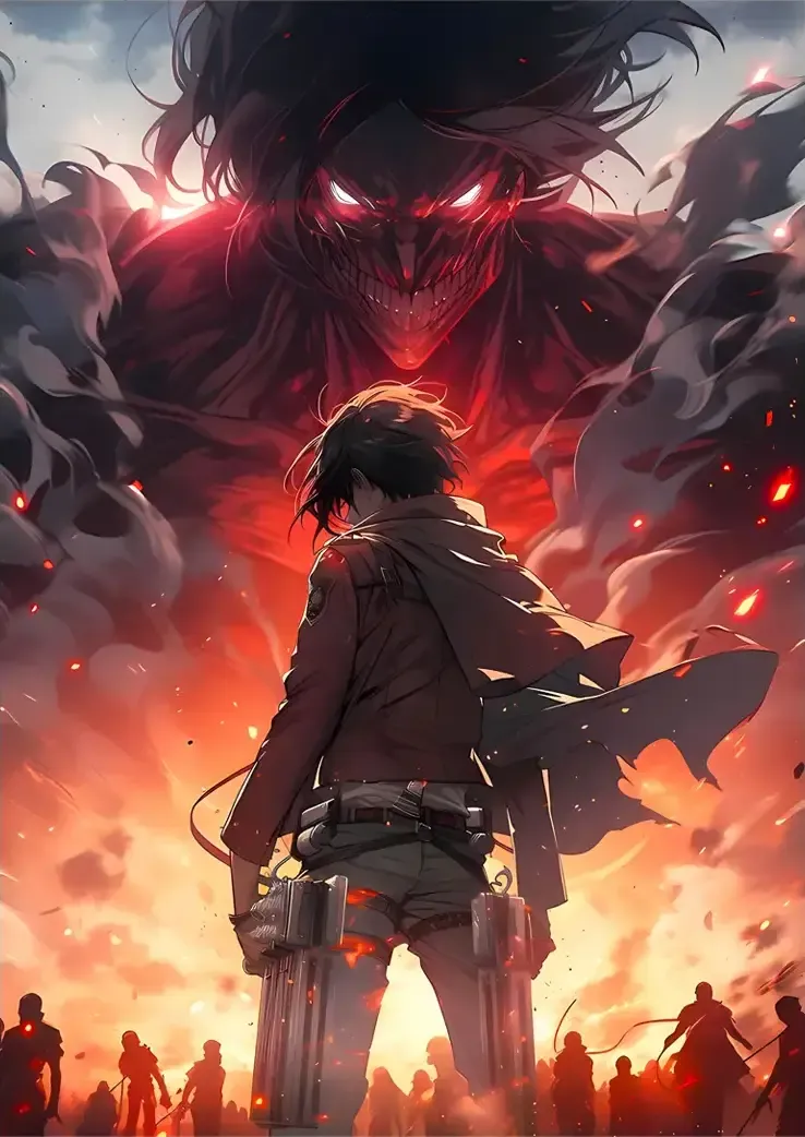 L1014-metalposter-01 متال پوستر انیمه Attack on Titan طرح میکاسا کد L1014 - Image 1
