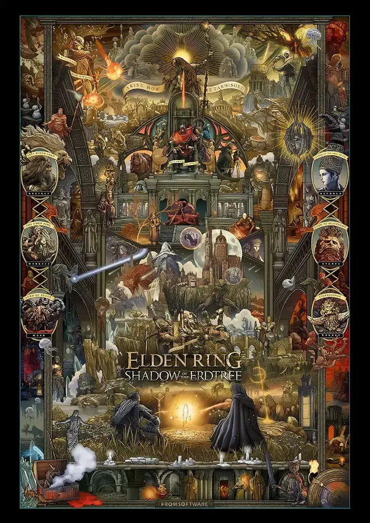 L1016-metalposter-01 متال پوستر طرح بازی Elden Ring کد L1016 - Image 1