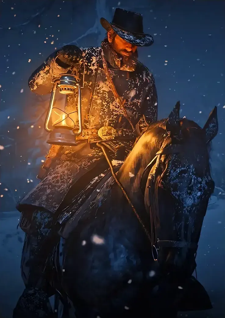 L1024-metalposter-01 متال پوستر بازی Red Dead Redemption 2 طرح آرتور مورگان کد L1024 - Image 1