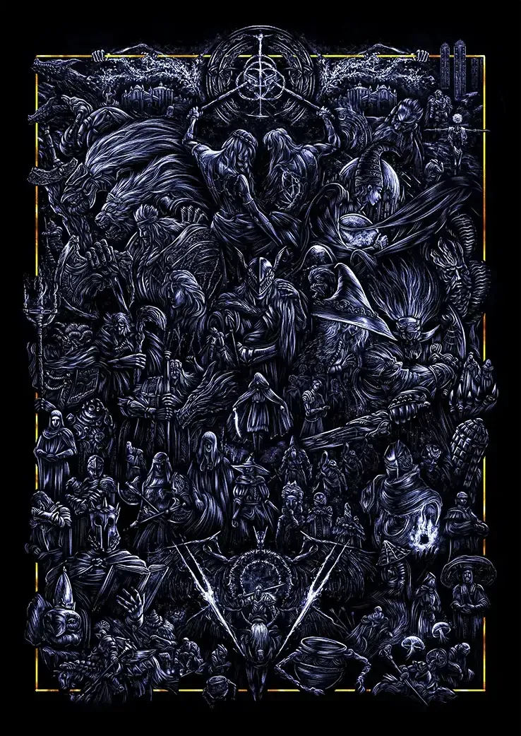 L1025-metalposter-01 متال پوستر طرح بازی Elden Ring کد L1025 - Image 1