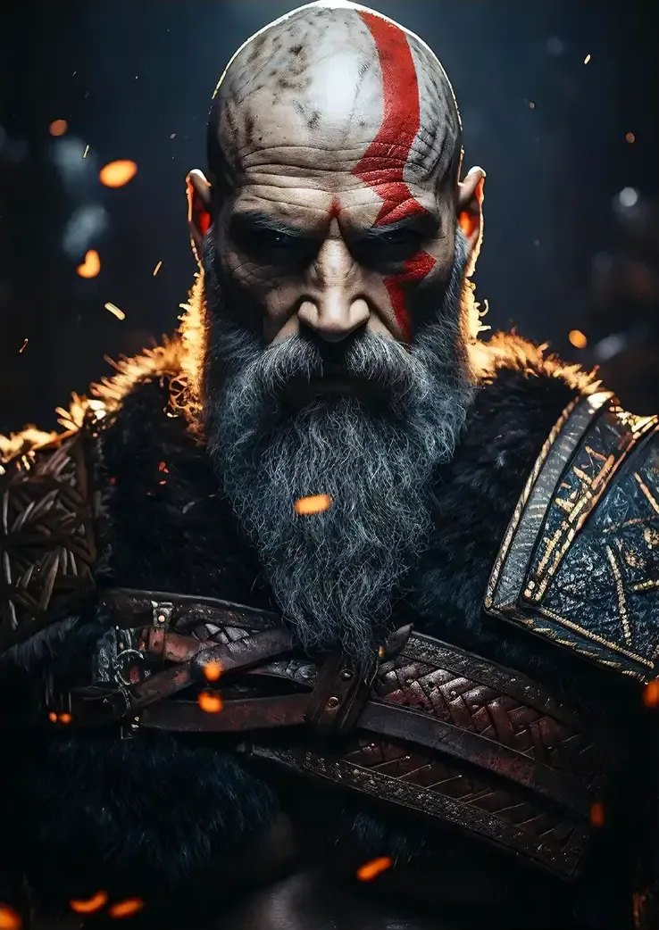 L1028-metalposter-01 متال پوستر طرح بازی God of War کد L1028 - Image 1