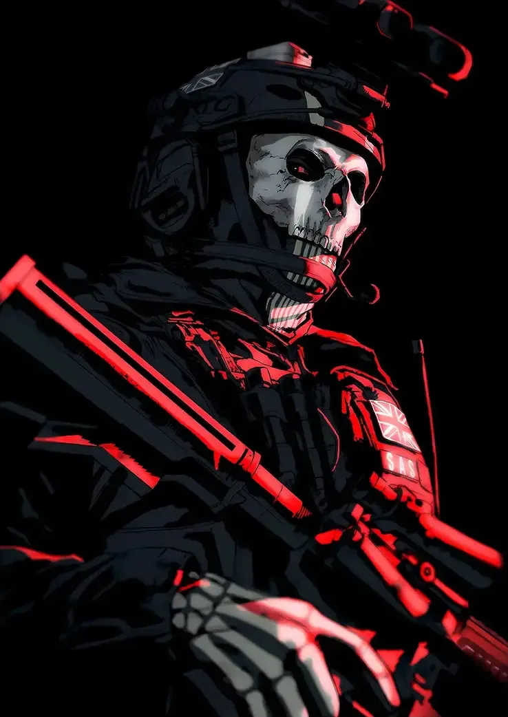 L1035-metalposter-01 متال پوستر بازی Call Of Duty طرح گوست کد L1035 - Image 1