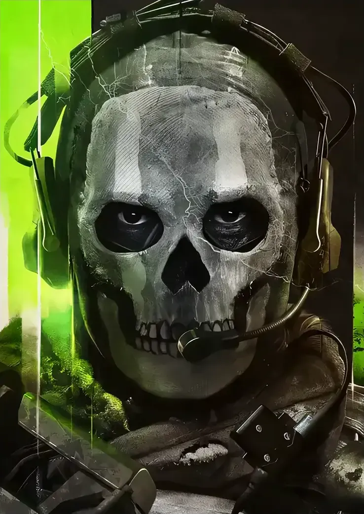L1051-metalposter-01 متال پوستر بازی Call of Duty طرح گوست کد L1051 - Image 1