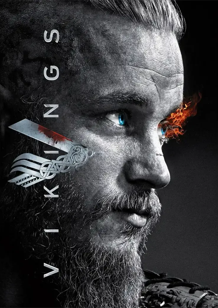 L1064-metalposter-01 متال پوستر سریال وایکینگز طرح رگنار کد L1064 - Image 1
