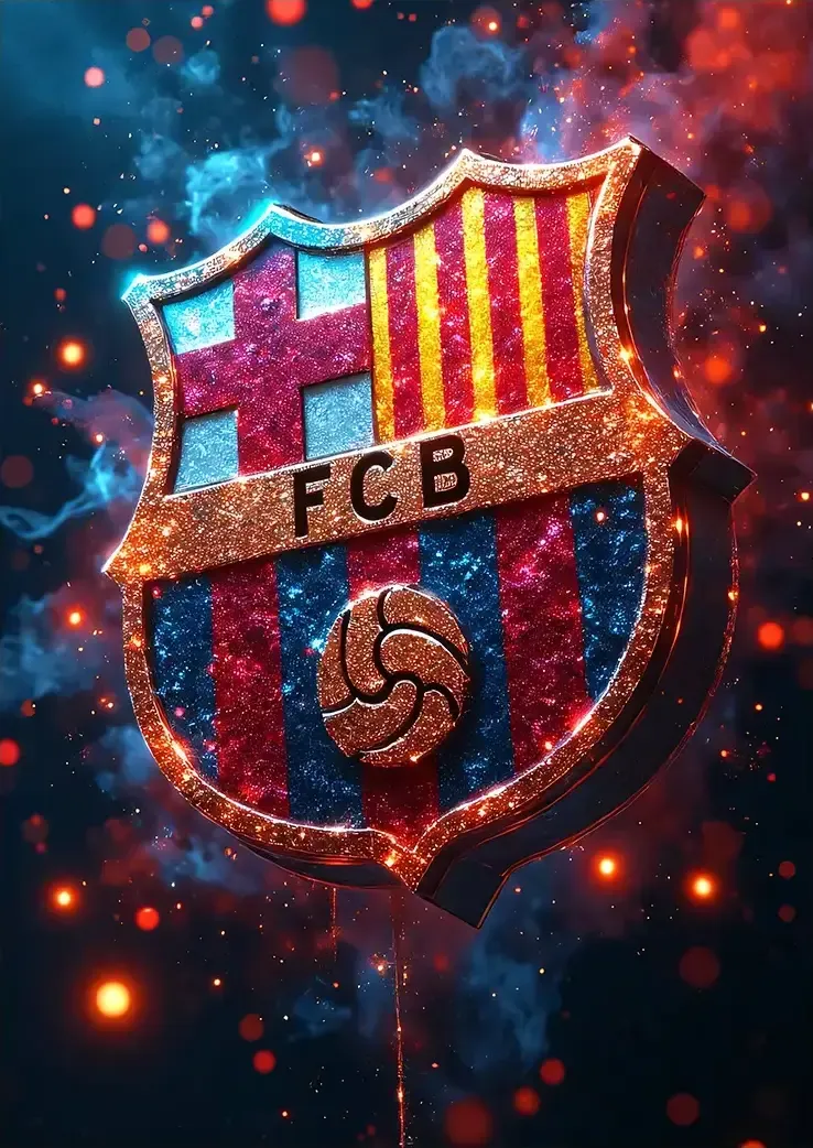 L1078-metalposter-01 متال پوستر طرح لوگو بارسلونا کد L1078 - Image 1