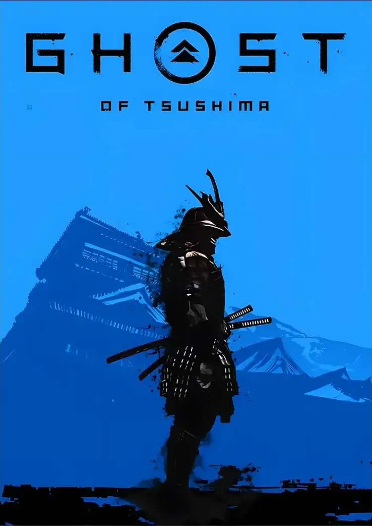L1081-metalposter-01 متال پوستر طرح بازی Ghost of Tsushima کد L1081 - Image 1