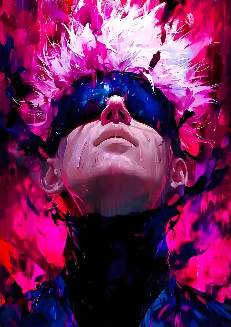 L1085-metalposter-01 متال پوستر انیمه جوجوتسو کایسن طرح گوجو کد L1085 - Image 1
