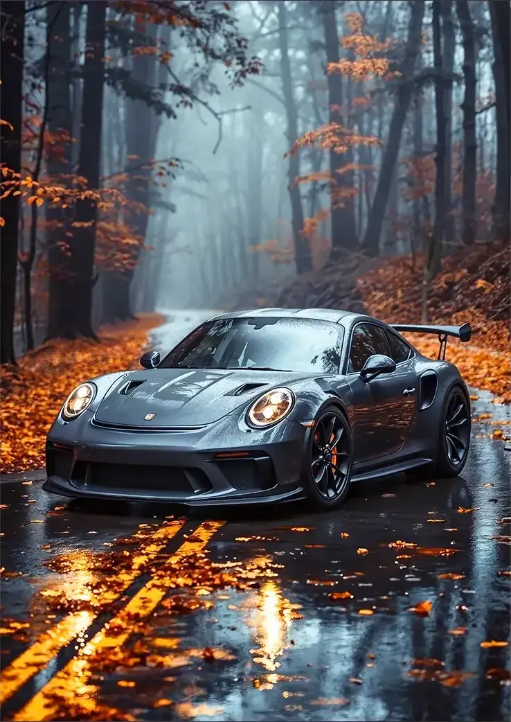 L1103-metalposter-01 متال پوستر طرح ماشین Porsche 911 کد L1103 - Image 1