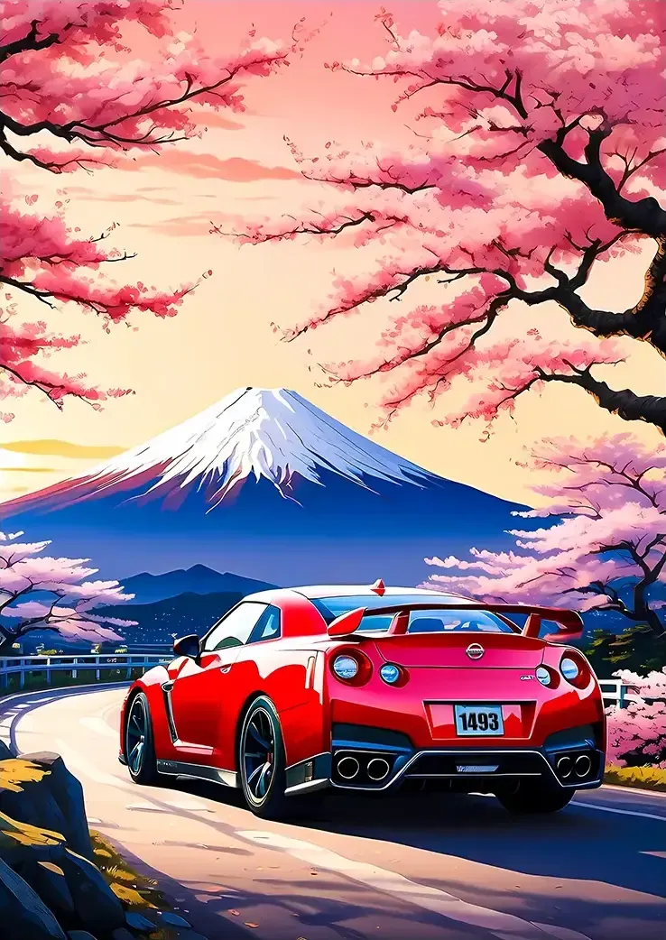 L1108-metalposter-01 متال پوستر طرح ماشین نیسان GTR کد L1108 - Image 1