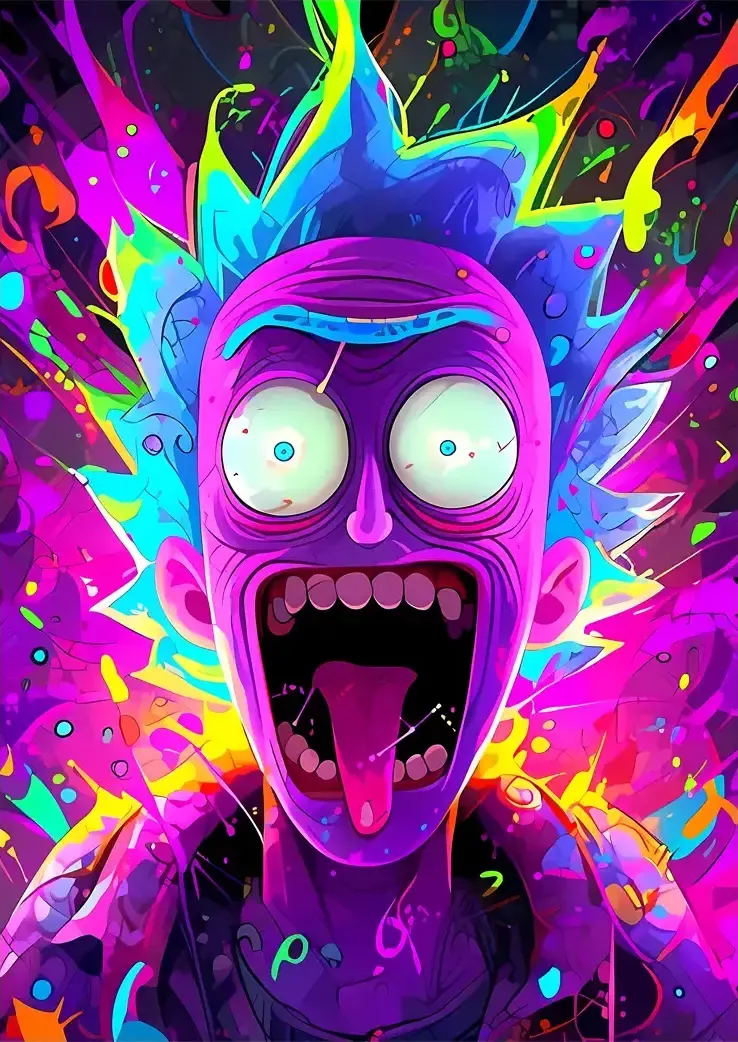 L1118-metalposter-01 متال پوستر انیمیشن Rick and Morty طرح ریک کد L1118 - Image 1