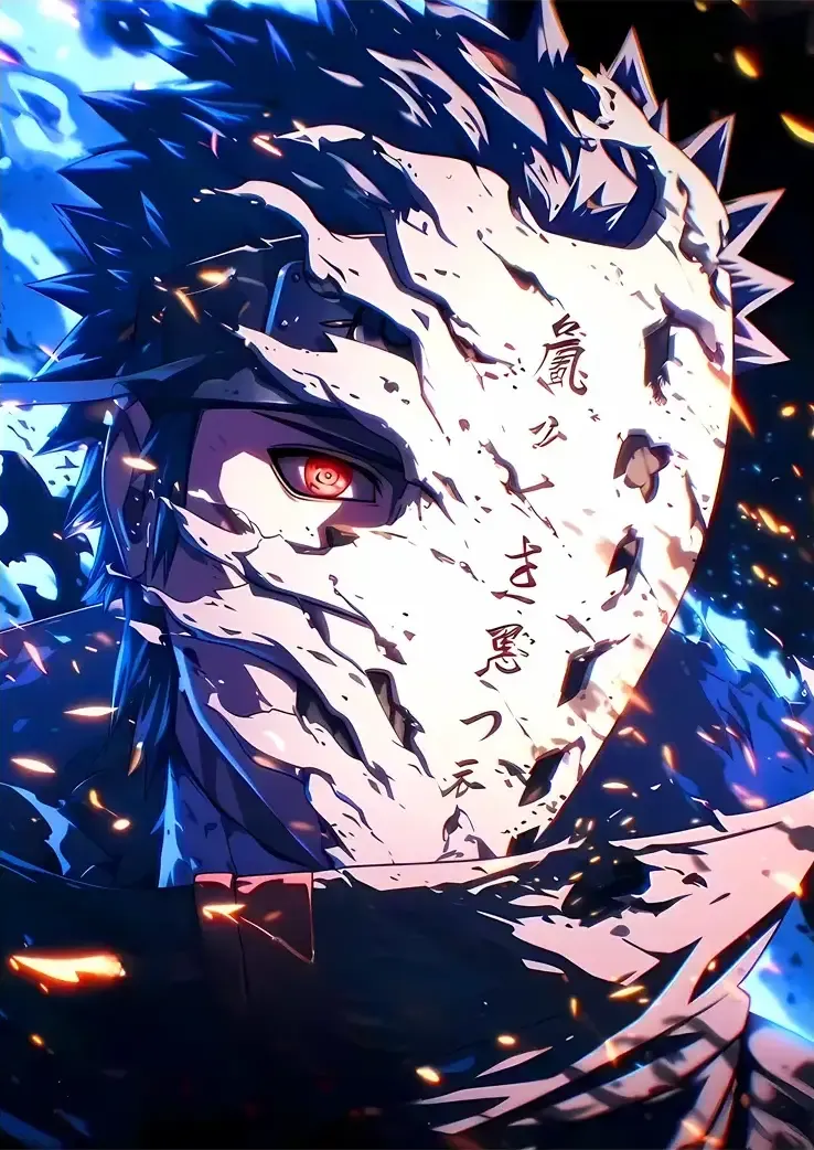 L1119-metalposter-01 متال پوستر انیمه ناروتو طرح Obito کد L1119 - Image 1
