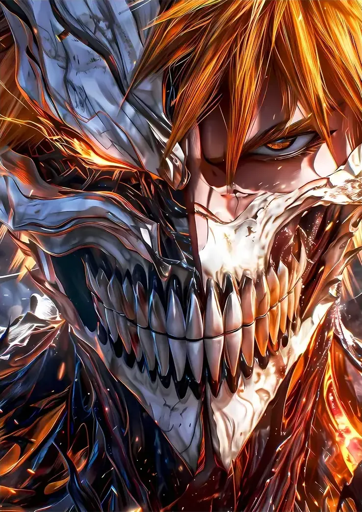 L1124-metalposter-01 متال پوستر انیمه Bleach طرح Ichigo Kurosaki کد L1124 - Image 1