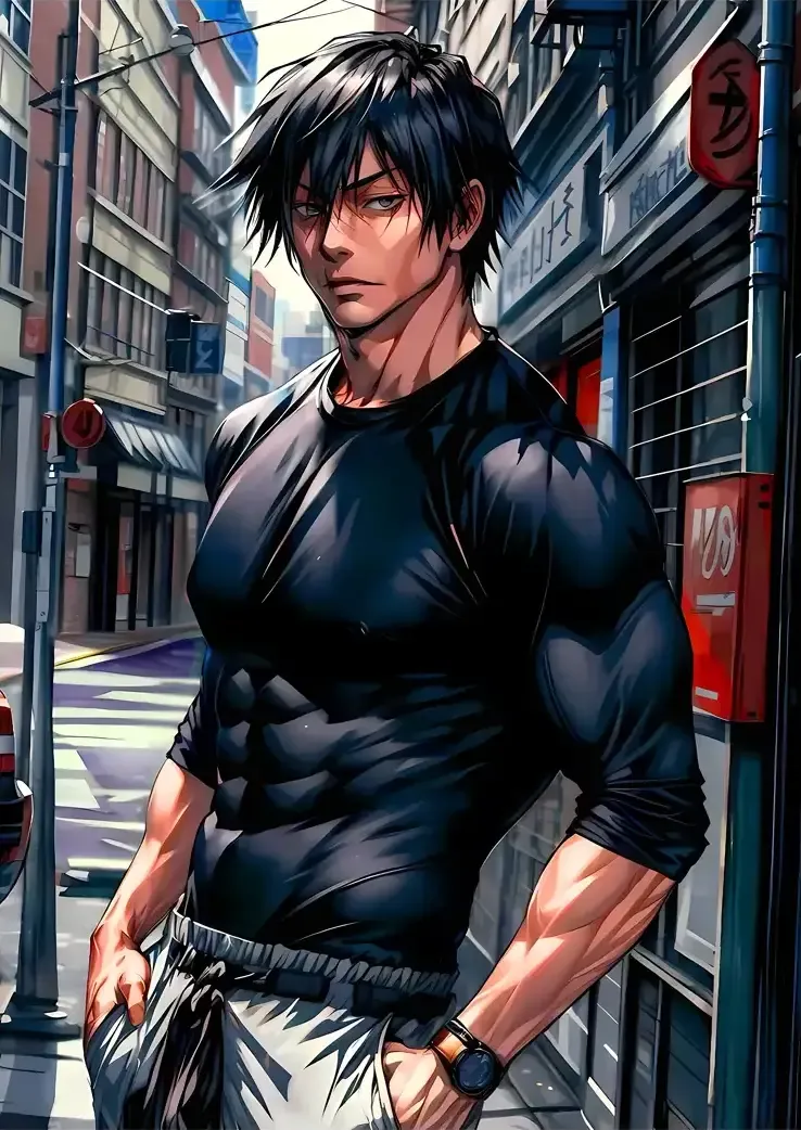 L1292-metalposter-01 متال پوستر انیمه جوجوتسو کایسن طرح Toji Fushiguro کد L1292 - Image 1