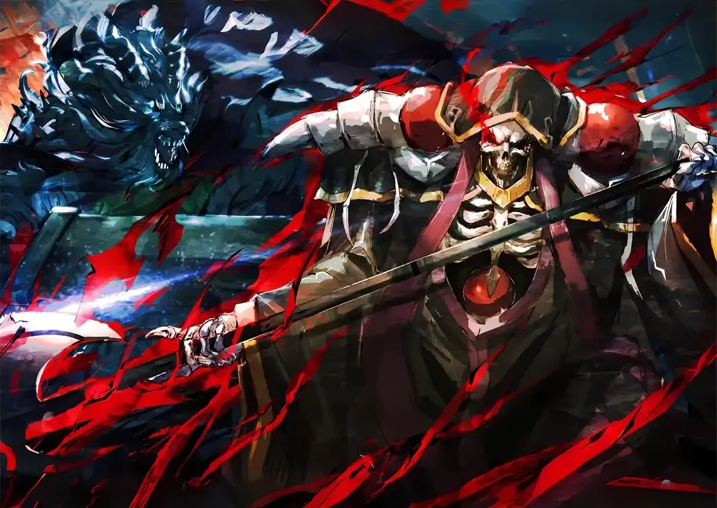 L1305-metalposter-01 متال پوستر انیمه Overlord طرح Ainz Ooal Gown کد L1305 - Image 1
