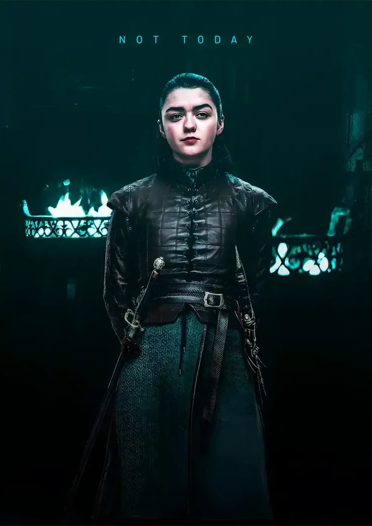L1324-metalposter-01 متال پوستر سریال Game of Thrones طرح آریا کد L1324 - Image 1