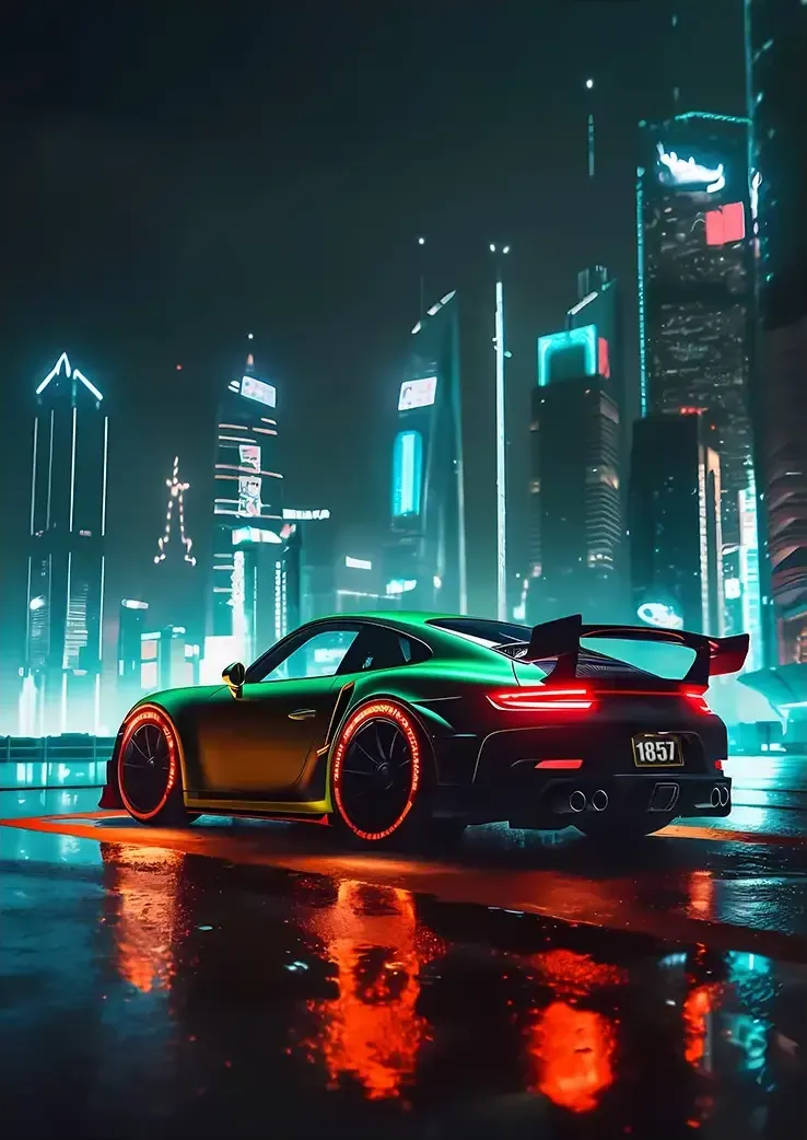 L1344-metalposter-01 متال پوستر طرح ماشین Porsche 911 GT3 کد L1344 - Image 1