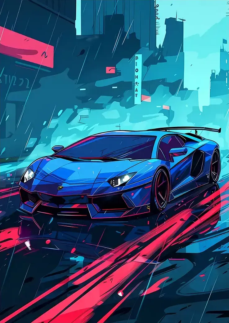 L1346-metalposter-01 متال پوستر طرح ماشین لامبورگینی کد L1346 - Image 1