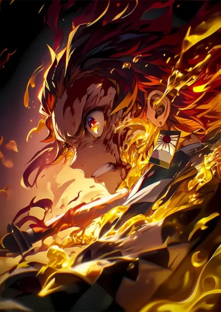 متال پوستر انیمه جوجتسو کایسن طرح Kimetsu no Yaiba کد L1352