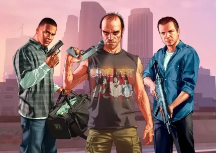 متال پوستر طرح بازی GTA V کد L1402