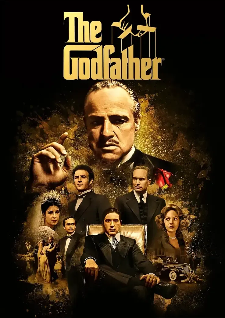 L1408-metalposter-01 متال پوستر طرح سینمایی The Godfather کد L1408 - Image 1