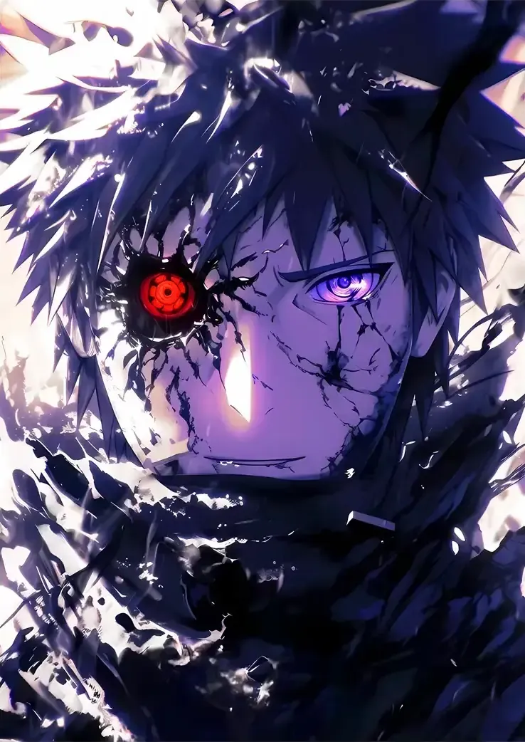 L1409-metalposter-01 متال پوستر انیمه ناروتو طرح Obito Uchiha کد L1409 - Image 1