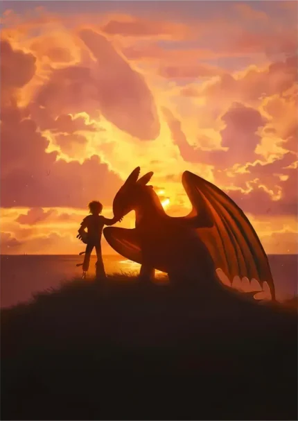 متال پوستر طرح انیمشین How to Train Your Dragon کد L1421