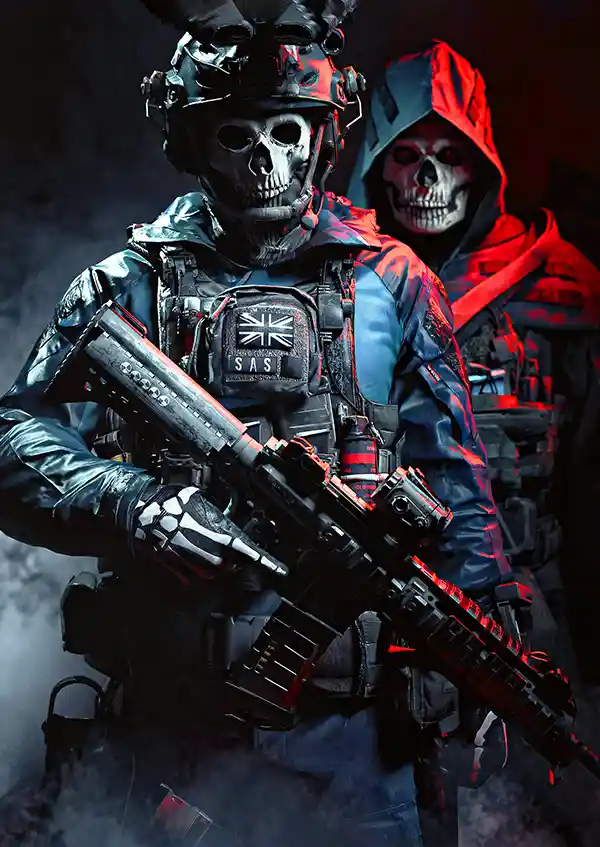 L1476-metalposter-01 متال پوستر بازی Call Of Duty طرح گوست کد L1476 - Image 1