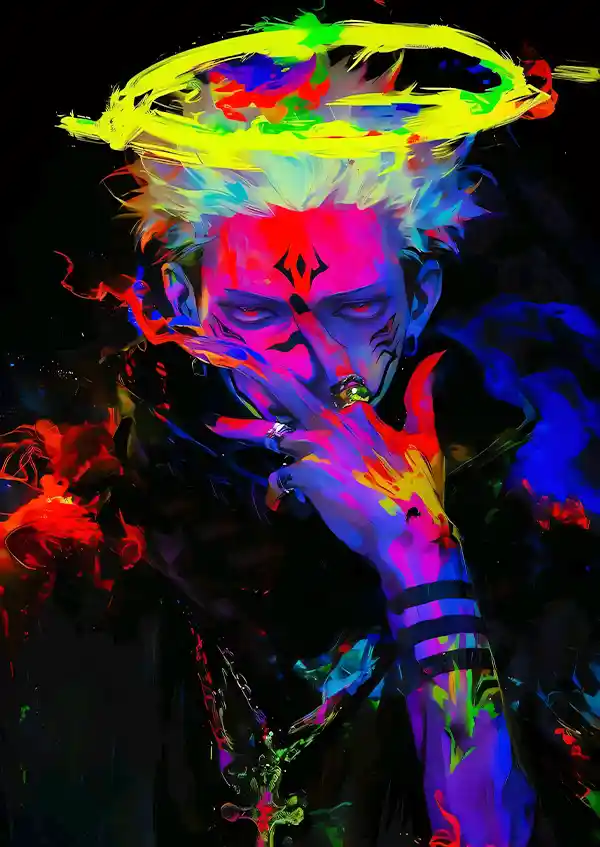L1494-metalposter-01 متال پوستر انیمه جوجوتسو کایسن طرح گوجو کد L1494 - Image 1