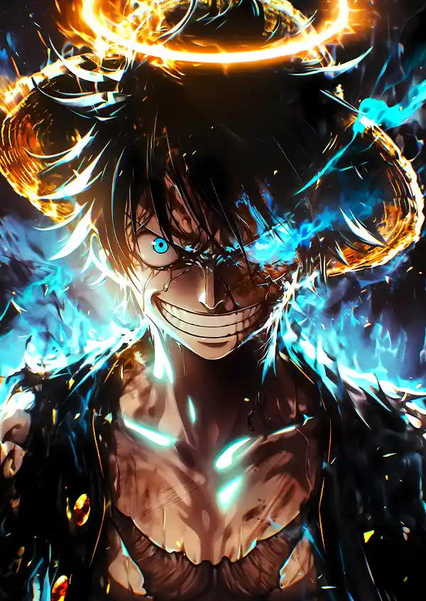 L1498-metalposter-01 متال پوستر انیمه One Piece طرح لوفی کد L1498 - Image 1