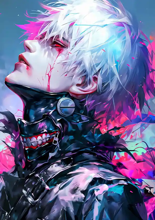 L1518-metalposter-01 متال پوستر انیمه Tokyo Ghoul طرح Ken Kaneki کد L1518 - Image 1