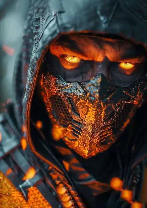 L1521-metalposter-01 متال پوستر بازی Mortal Kombat طرح اسکورپیون کد L1521 - Image 1