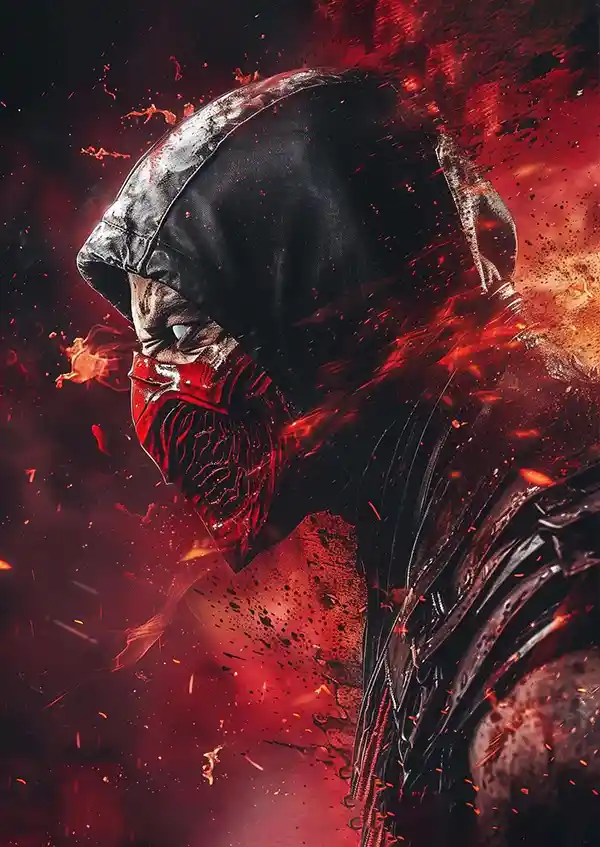 L1524-metalposter-01 متال پوستر بازی Mortal Kombat طرح Ermac کد L1524 - Image 1