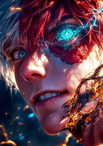 متال پوستر انیمه  My Hero Academia طرح Shoto Todoroki کد L1539