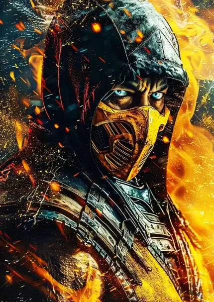 متال پوستر بازی Mortal Kombat طرح اسکورپیون کد L1561