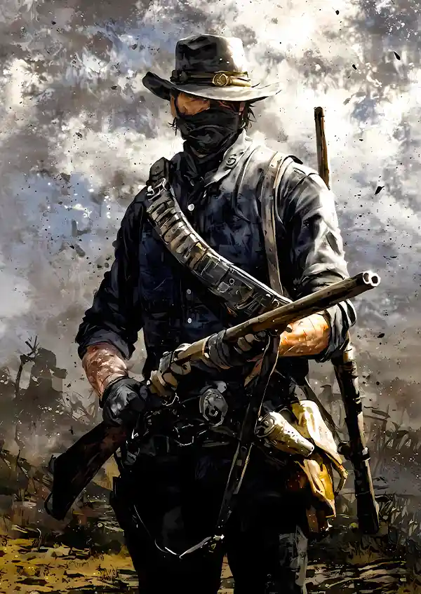L1564-metalposter-01 متال پوستر طرح بازی Red Dead Redemption کد L1564 - Image 1