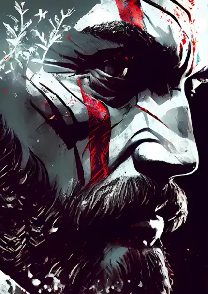 متال پوستر بازی God Of War طرح کریتوس کد L1591