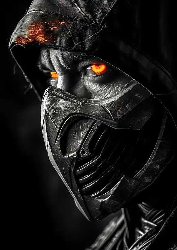 L1612-metalposter-01 متال پوستر بازی Mortal Kombat طرح اسکورپیون کد L1612 - Image 1