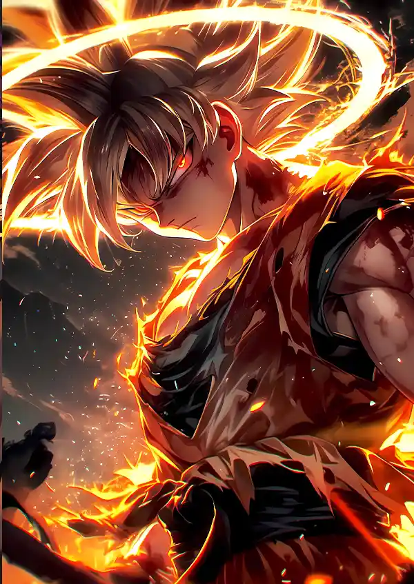 L1640-metalposter-01 متال پوستر انیمه Dragon Ball Z طرح Son Goku کد L1640 - Image 1