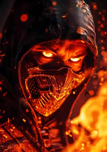 متال پوستر بازی Mortal Kombat طرح اسکورپیون کد L1692