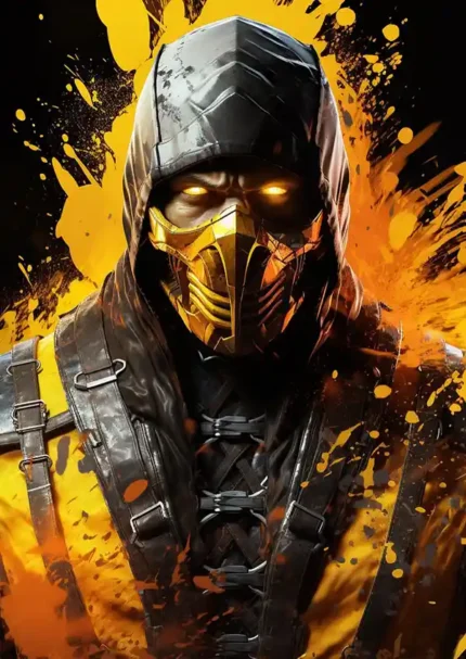متال پوستر بازی Mortal Kombat طرح اسکورپیون کد L1694