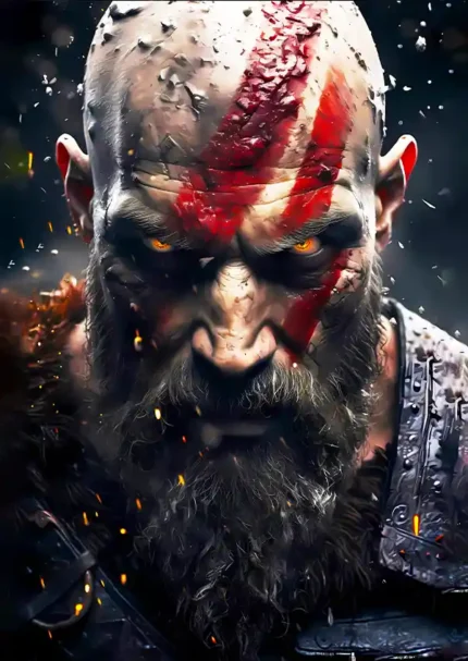 متال پوستر بازی God Of War طرح کریتوس کد L1705