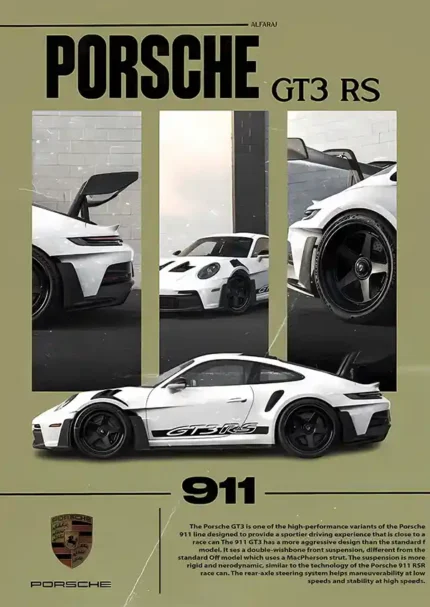 متال پوستر طرح ماشین Porsche 911 کد L1717
