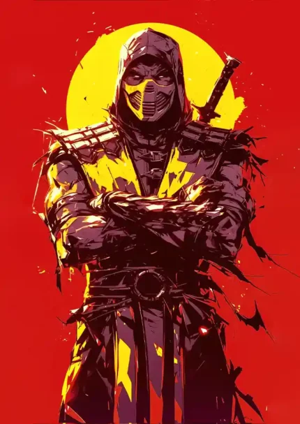 متال پوستر بازی Mortal Kombat طرح اسکورپیون کد L1727