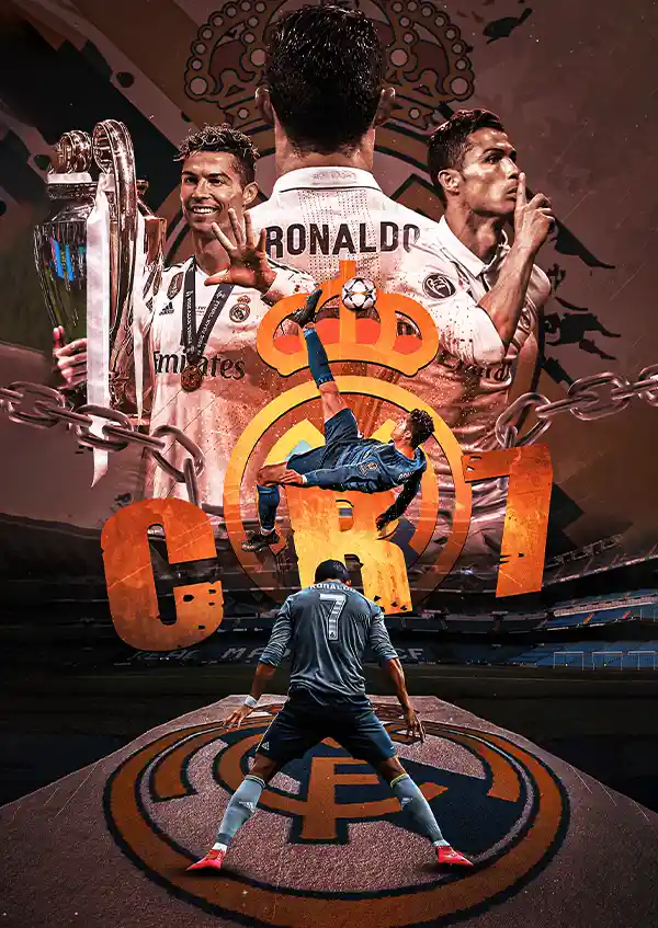 L1731-metalposter-01 متال پوستر طرح رونالدو کد L1731 - Image 1