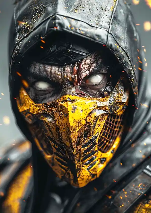 L1739-metalposter-01 متال پوستر بازی Mortal Kombat طرح اسکورپیون کد L1739 - Image 1