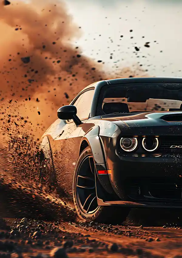 L1753-metalposter-01 متال پوستر طرح ماشین Dodge Challenger کد L1753 - Image 1