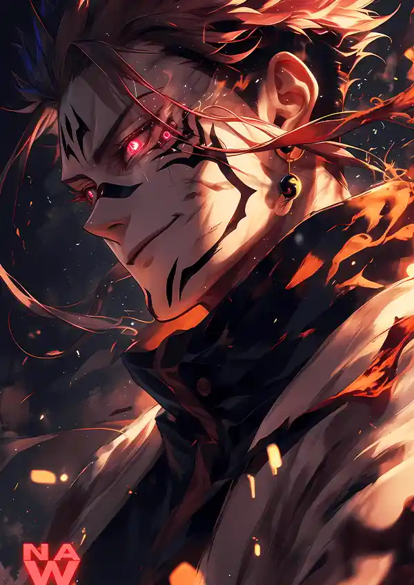 L1757-metalposter-01 متال پوستر انیمه جوجوتسو کایسن طرح سوکونا کد L1757 - Image 1